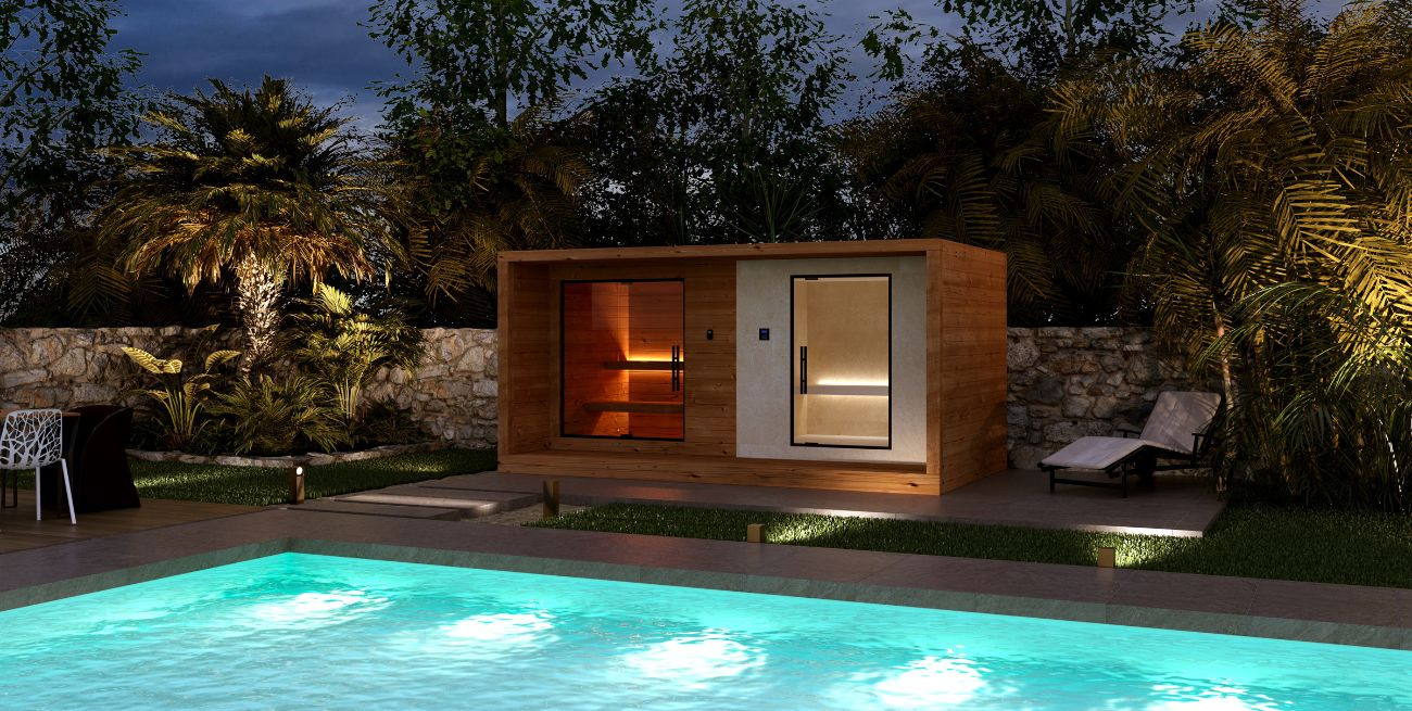Outdoor Spa: sauna, bagno turco e piscina idromassaggio.